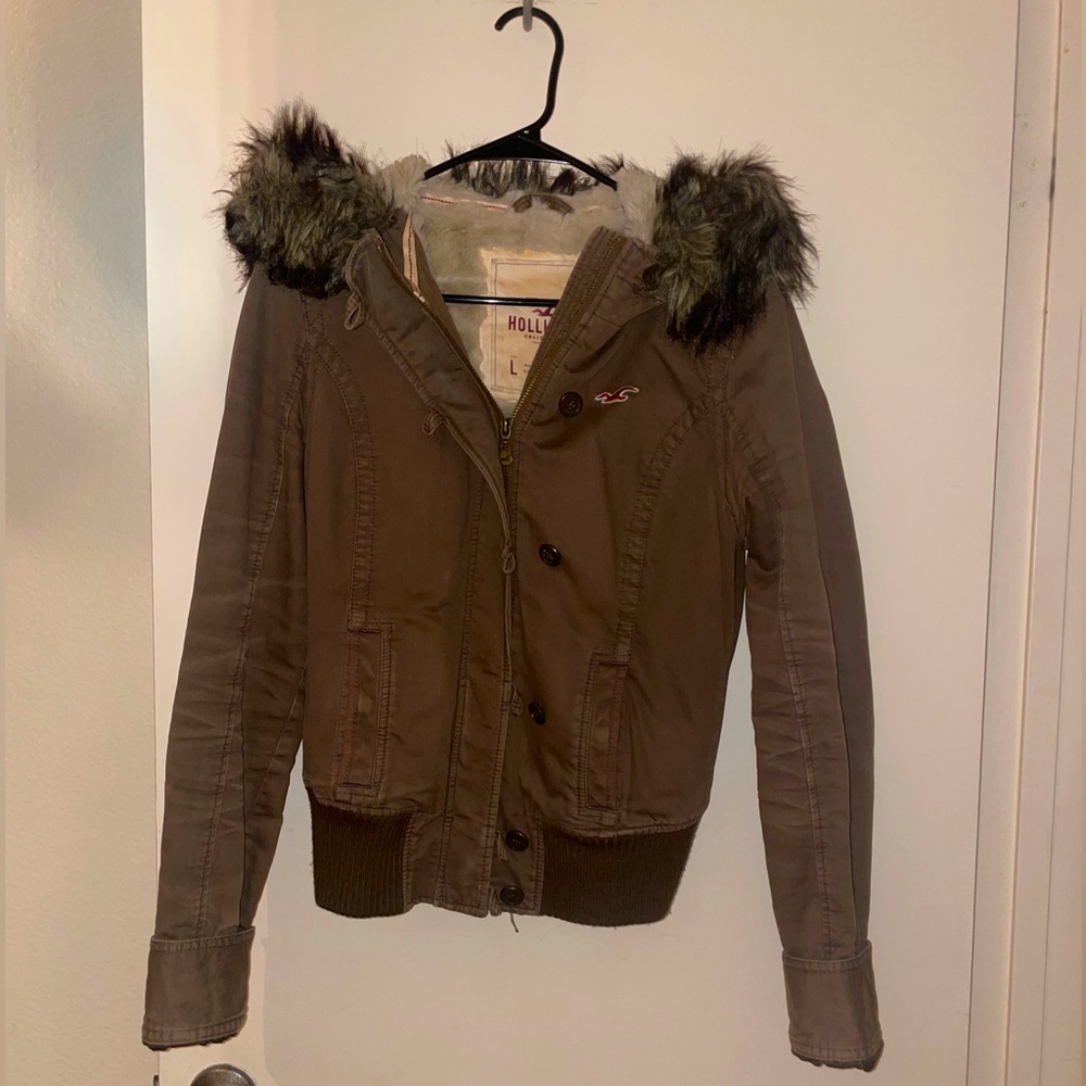 Fur Lined Hollister Jacket size L